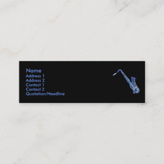 Visite Mini Carte de profil de saxophone (Devant)