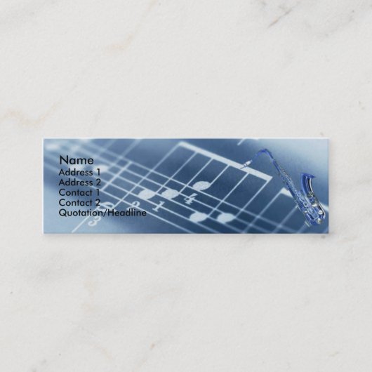 Visite Mini Carte de profil de saxophone (Devant)