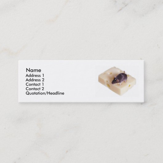 Visite Mini Carte de profil de souris de fromage suisse (Devant)