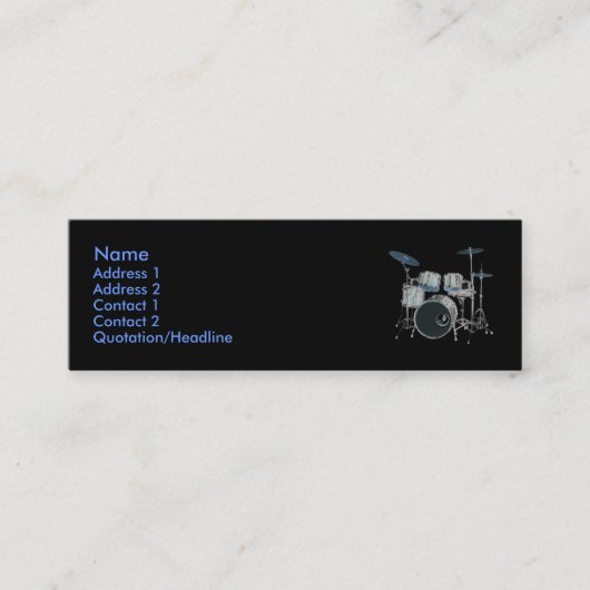 Visite Mini Carte de profil de tambours (Devant)