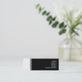 Visite Mini Carte de profil de vérificateur élégant (Debout devant)