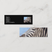 Visite Mini Carte de profil de zèbre (Devant / Derrière)