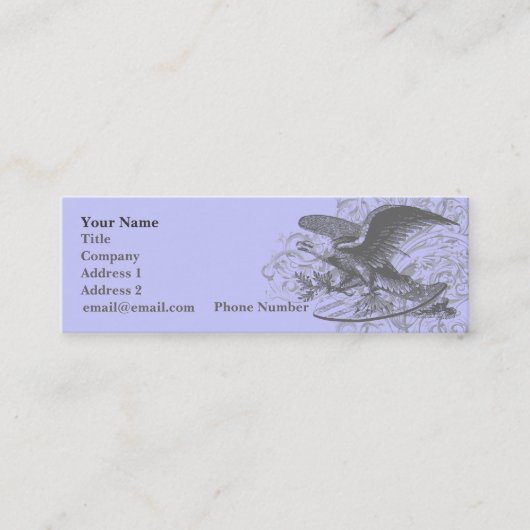 Visite Mini Carte de profil d'Eagle d'Américain (Devant)