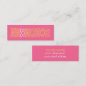 VISITE MINI CARTE DE PROFIL D'IMPRESSION CHIC (Devant / Derrière)