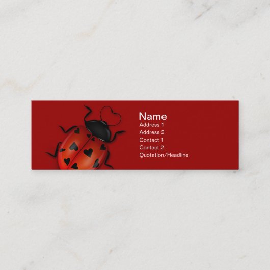 Visite Mini Carte de profil d'insecte d'amour (Devant)