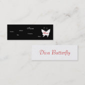 Visite Mini Carte de profil Diva Papillon I - Personnalisable (Devant / Derrière)