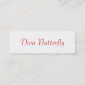 Visite Mini Carte de profil Diva Papillon I - Personnalisable (Dos)
