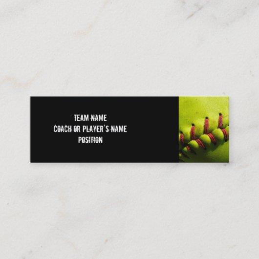 Visite Mini Carte de profil du base-ball de Fastpitch (Devant)