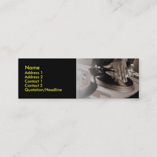 Visite Mini Carte de profil du DJ (Devant)