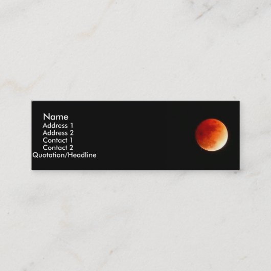 Visite Mini Carte de profil Eclipse Moon (Devant)
