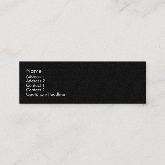 Visite Mini Carte de profil en grès gris foncé clair (Devant)