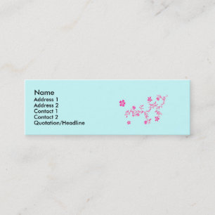 Visite Mini Carte de profil Fleurs roses