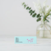 Visite Mini Carte de profil Fleurs roses (Debout devant)