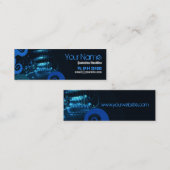 Visite Mini Carte de profil Grunge bleu GUITAR (Devant / Derrière)