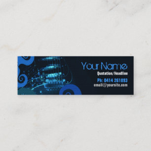 Visite Mini Carte de profil GUITAR Blue Grunge