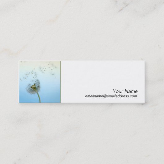 Visite Mini Carte de profil maigre - faire un voeu (Devant)