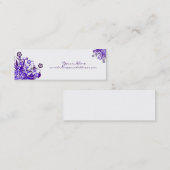 Visite Mini Carte de profil maigre - Fleurs tourbées (Devant / Derrière)