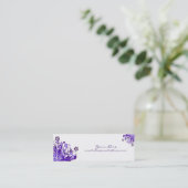 Visite Mini Carte de profil maigre - Fleurs tourbées (Debout devant)