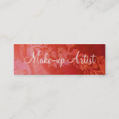 Visite Mini Carte de profil "Maquilleur" Floral I (Dos)