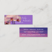 Visite Mini Carte de profil Mauve Orchid Design2 (Devant / Derrière)