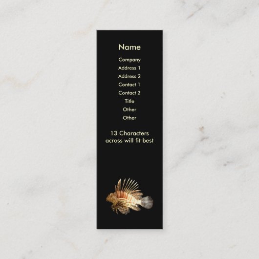 Visite Mini Carte de profil mince Lionfish (Devant)