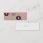 Visite Mini Carte de profil mince - rose et marron (Devant / Derrière)