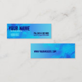 Visite Mini Carte de profil mince Scifi_Bleu (Devant / Derrière)