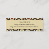 Visite Mini Carte de profil moderne Retro Polka Dot Customisée (Dos)