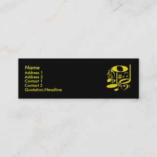 Visite Mini Carte de profil musicale jaune