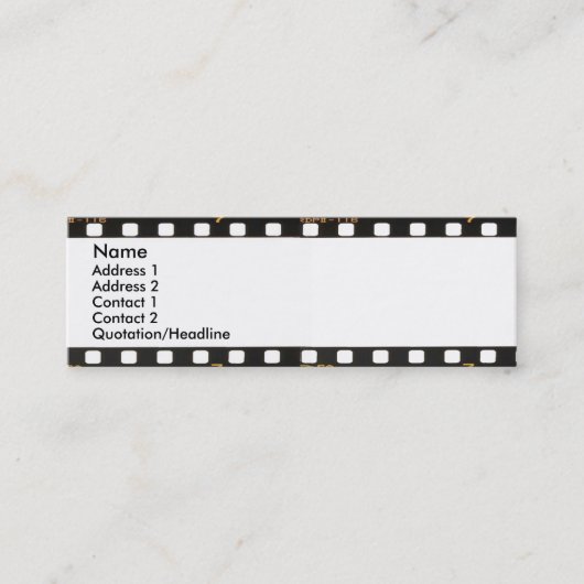 Visite Mini Carte de profil négative (Devant)