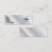 Visite Mini Carte de profil Piano Blanc (Devant / Derrière)