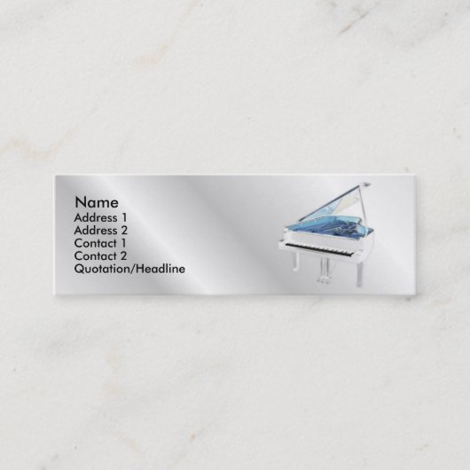 Visite Mini Carte de profil Piano Blanc (Devant)