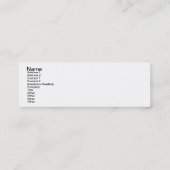 Visite Mini Carte de profil professionnelle Chien de Chien san (Dos)