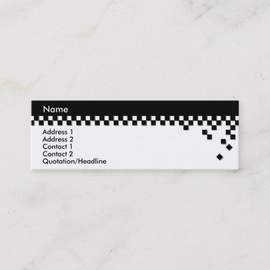 Visite Mini Carte de profil professionnelle classique (Devant)