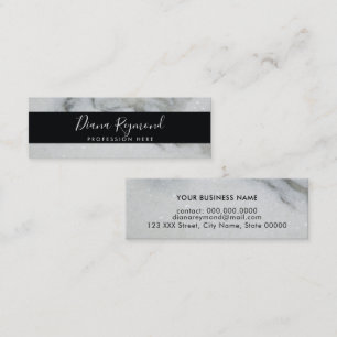 Visite Mini carte de profil professionnelle en marbre nom manu