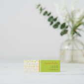 Visite Mini Carte de profil Retro Orange Green Scribbles Motif (Debout devant)