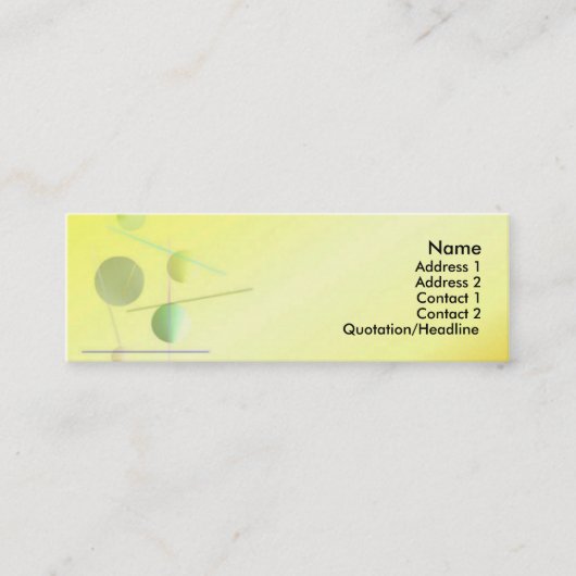 Visite Mini Carte de profil ronde Abstraite (Devant)