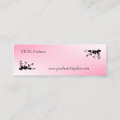 Visite Mini Carte de profil rose élégant (Dos)