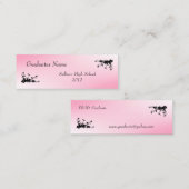 Visite Mini Carte de profil rose élégant (Devant / Derrière)