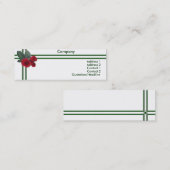 Visite Mini Carte de profil Rose mariage (Devant / Derrière)