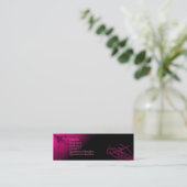 Visite Mini Carte de profil rose sur noir (Debout devant)