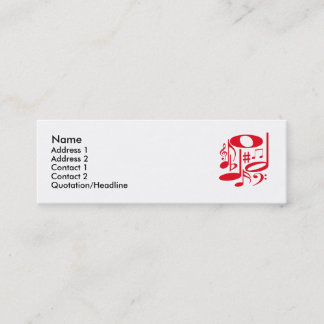 Visite Mini Carte de profil rouge musical
