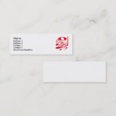 Visite Mini Carte de profil rouge musical (Devant / Derrière)