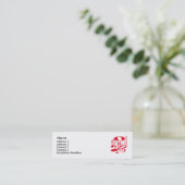 Visite Mini Carte de profil rouge musical (Debout devant)