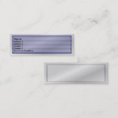 Visite Mini Carte de profil transparent de fermeture bleue (Devant / Derrière)