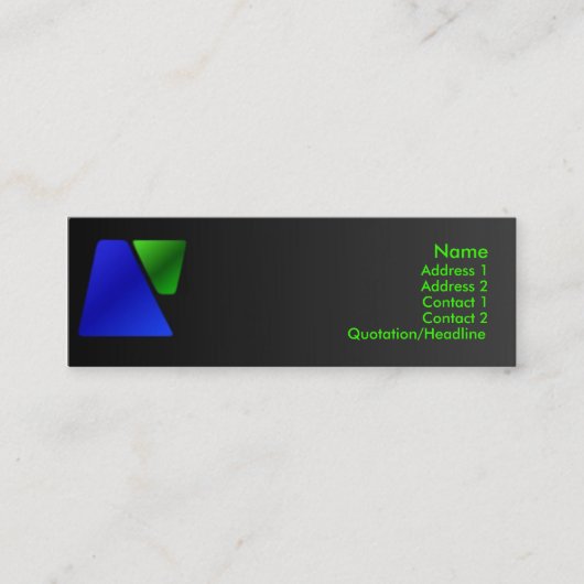 Visite Mini Carte de profil Trapezoid (Devant)
