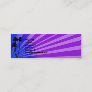 Visite Mini Carte de profil Tropical bleu/violet