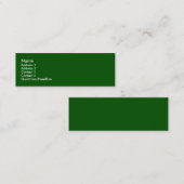 Visite Mini Carte de profil verte (Devant / Derrière)