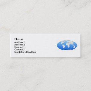 Visite Mini Carte de profil World Map