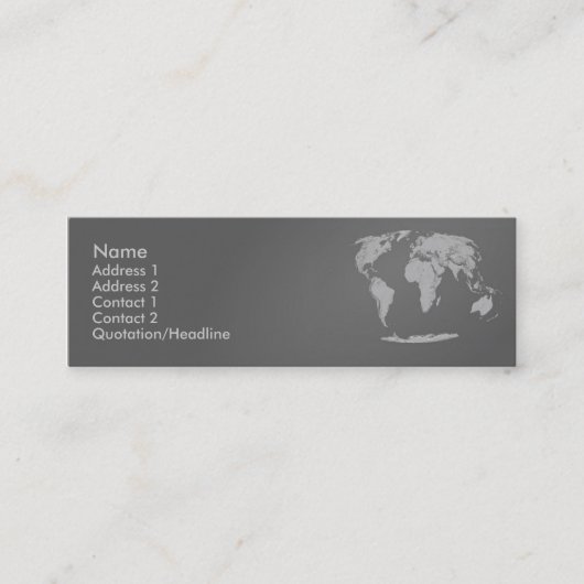 Visite Mini Carte de profil World Map (Devant)